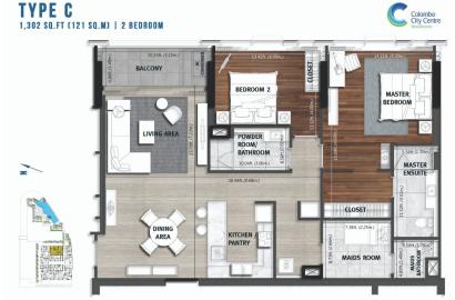 LUXURY 2BR Apartment with City View at Colombo City Centre (CCC)